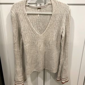 Free People Sweater with Flared Sleeves
